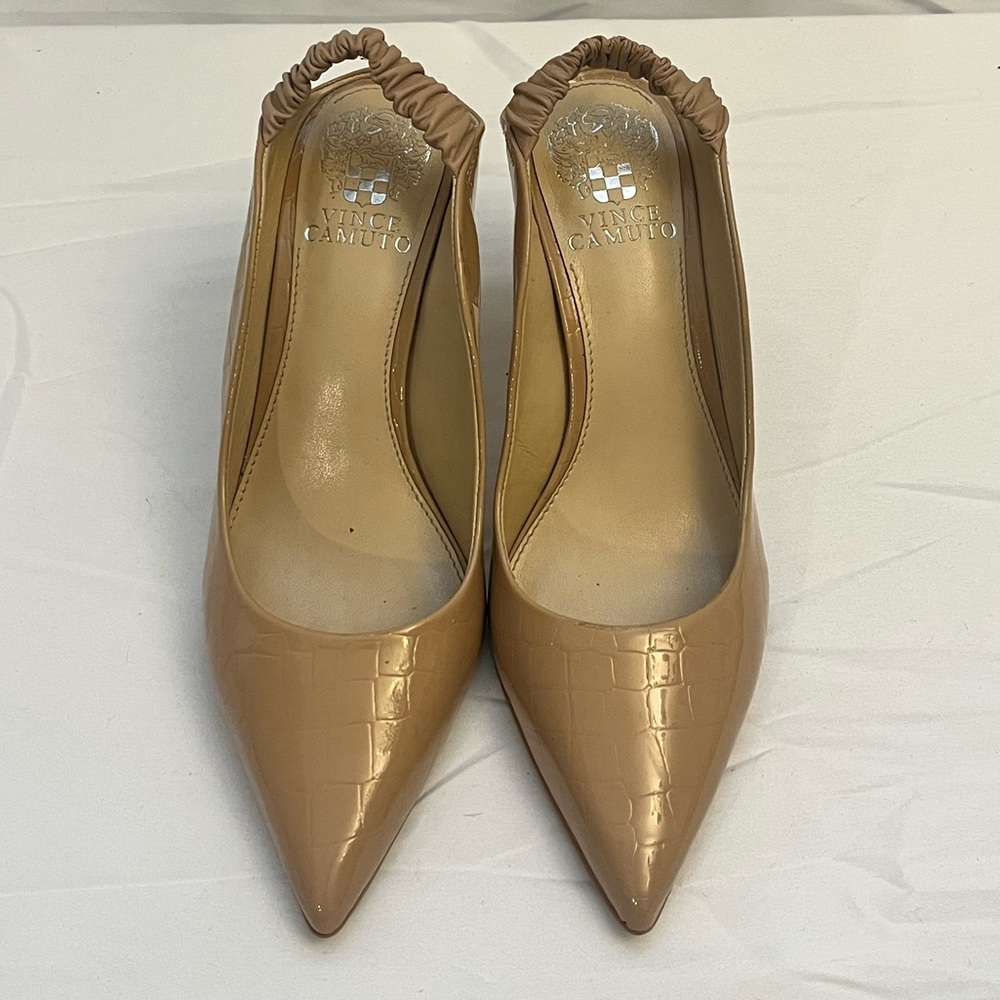 Vince Camuto Leather Slingback Pumps Nude Color